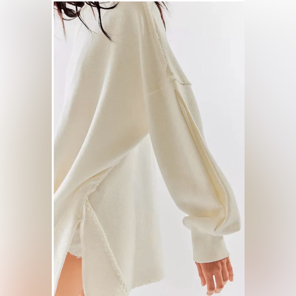 🔥Like New! FREE PEOPLE! 'Wonderful Pullover Sweater' in Snow White! SZ is M!
